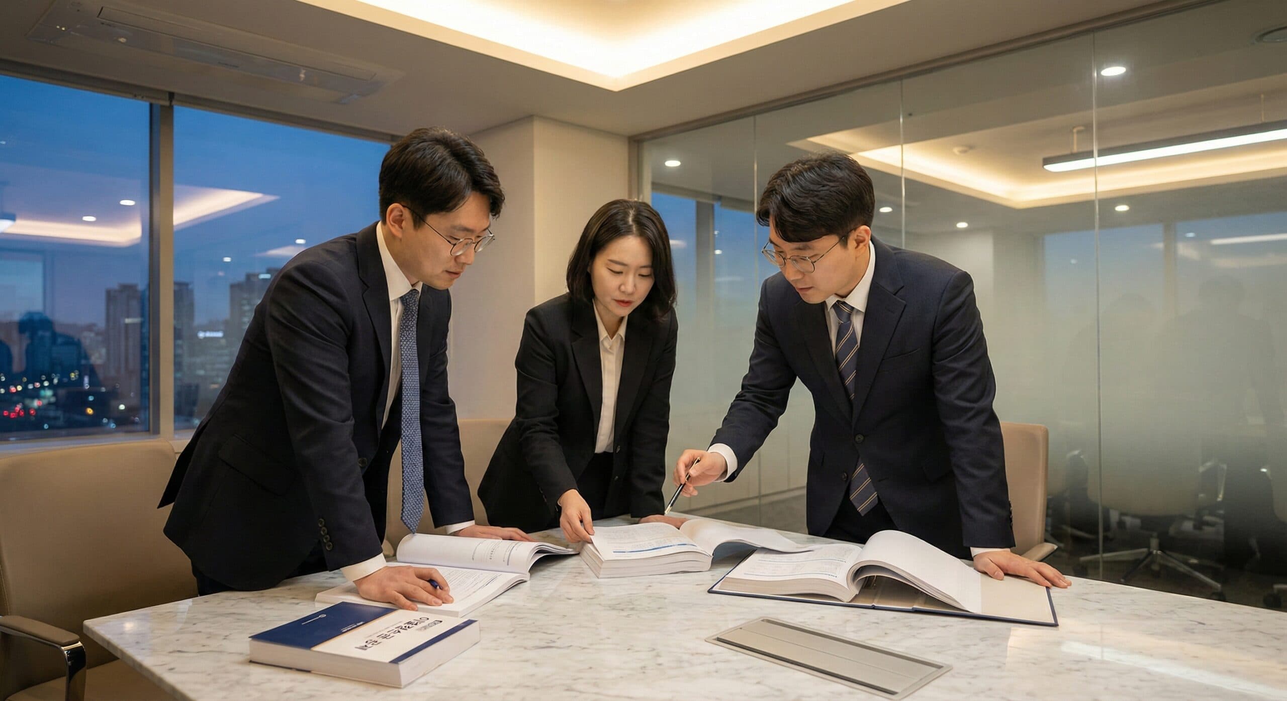 이월결손금 관련 세무 전략을 심도 있게 논의하는 전문가 그룹의 모습