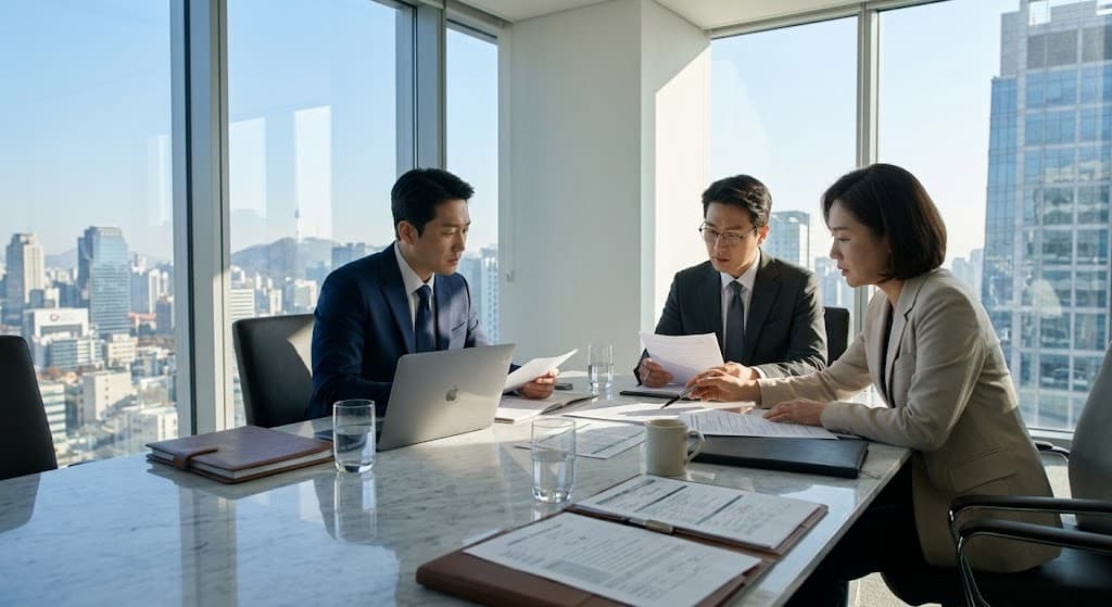 법인설립 전략을 수립하는 전문 컨설턴트들