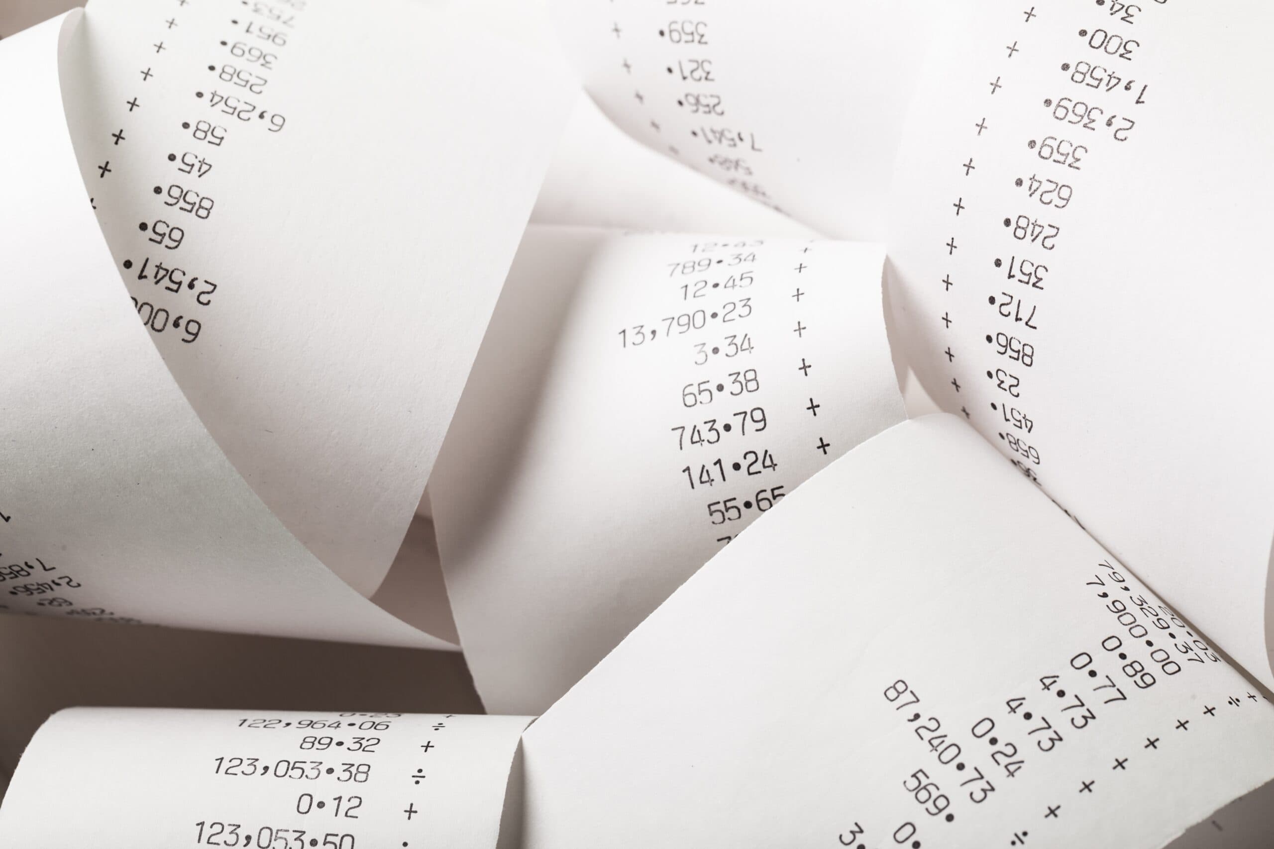 자영업자 종합소득세 증빙을 위한 영수증 더미