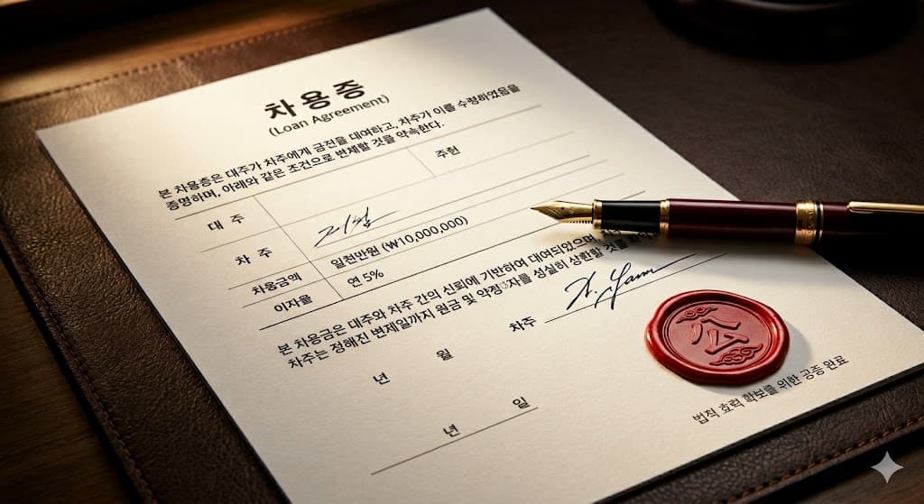 차용증 작성과 법적 효력 확보를 위한 공증 절차 가이드