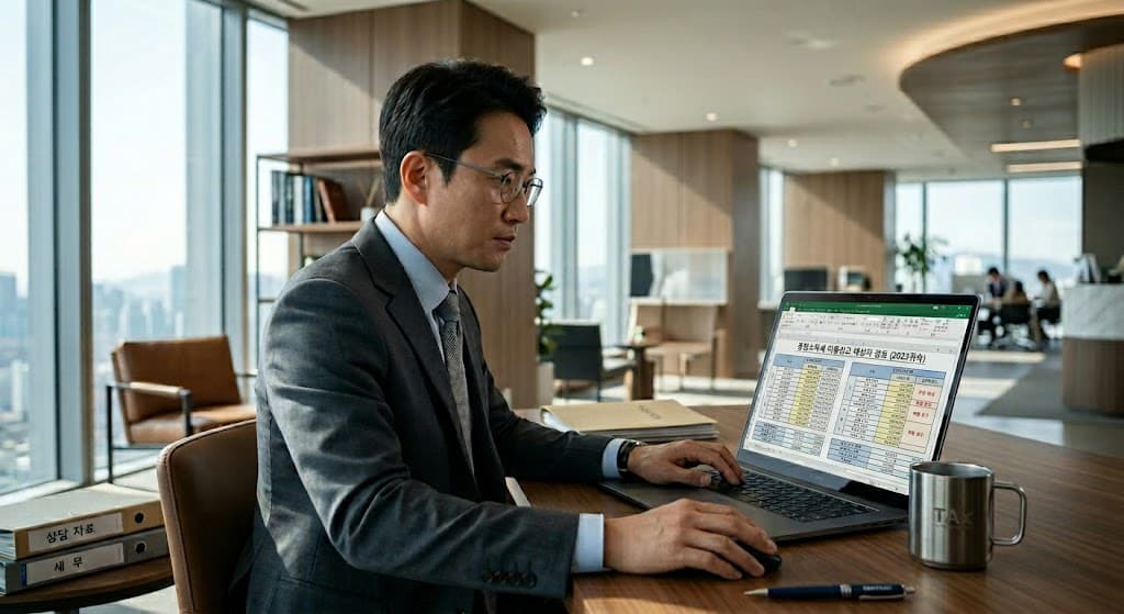 종소세 이중신고 내역을 검토하는 세무사