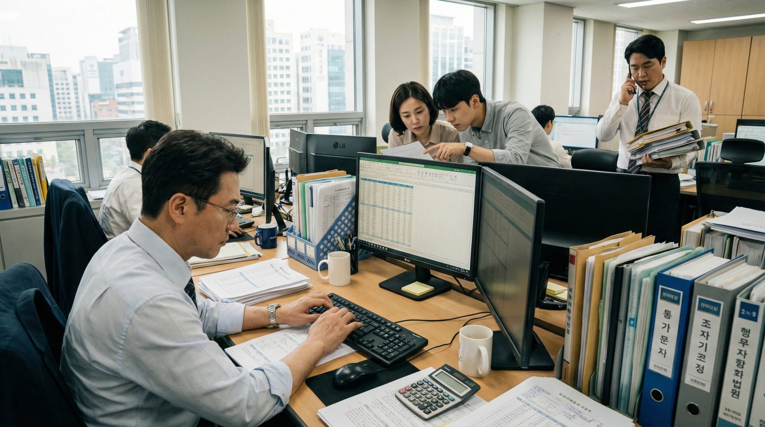 부가세 가산세 감면 전략 회의를 하는 모습