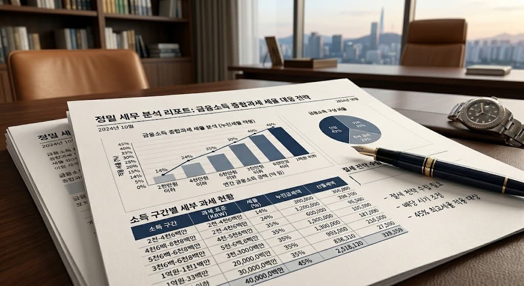 금융소득 종합과세 세율 대응을 위한 정밀 세무 분석 리포트